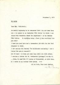 Portada:Carta dirigida a Arthur Rubinstein, 03-11-1970