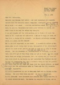 Portada:Carta dirigida a Arthur Rubinstein. Jackson Heights (Nueva York), 05-02-1973