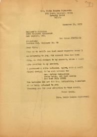 Portada:Carta dirigida a Arthur Rubinstein. Beverly Hills (California), 30-12-1972