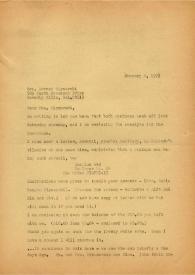 Portada:Carta dirigida a Mrs. broek Mlynarski. Nueva York, 04-01-1973