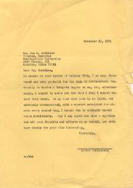 Portada:Carta dirigida a Joe R. Davidson. Nueva York, 17-11-1971