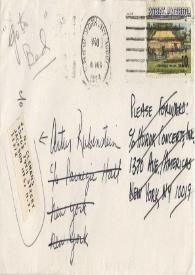 Portada:Carta dirigida a J. N. Clemans. Oxford (Inglaterra), 16-08-1974