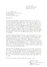 Portada:Carta dirigida a Arthur Rubinstein. Houston (Texas), 21-12-1972