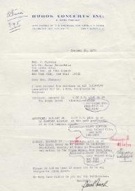 Portada:Carta dirigida a Arthur Rubinstein, 23-01-1974