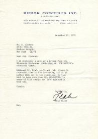Portada:Carta dirigida a J. N. Clemans. Nueva York, 29-12-1971