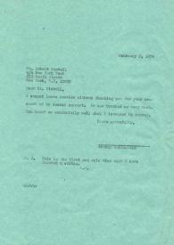 Portada:Carta dirigida a robert Kimball, 07-02-1974