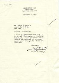 Portada:Carta dirigida a Arthur Rubinstein. California, 07-12-1972