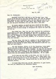 Portada:Carta dirigida a Arthur Rubinstein. Nueva York, 27-05-1973