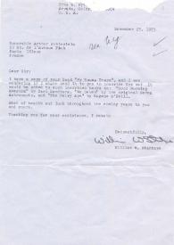 Portada:Carta dirigida a Arthur Rubinstein. Colorado, 23-11-1973