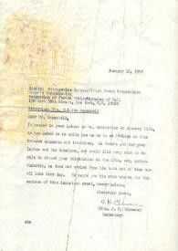 Portada:Carta dirigida a William Rosenwald, 18-01-1972