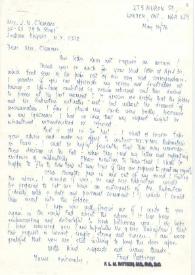 Portada:Carta dirigida a J. N. Clemans. Ontario (Canada), 26-05-1976