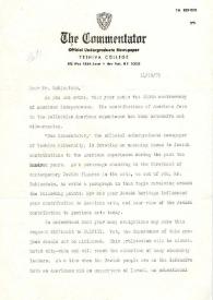 Portada:Carta dirigida a Arthur Rubinstein. Nueva York, 26-11-1975