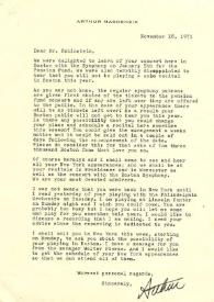 Portada:Carta dirigida a Arthur Rubinstein, 18-11-1971