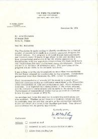 Portada:Carta dirigida a Arthur Rubinstein. Nueva York, 20-11-1970