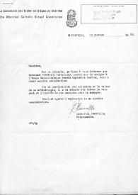 Portada:Carta dirigida a Arthur Rubinstein. Montreal (Canadá), 10-01-1969