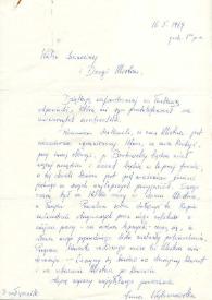 Portada:Carta dirigida a Arthur Rubinstein, 16-01-1969
