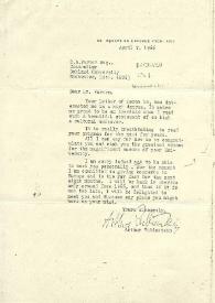Portada:Carta dirigida a D. B. Varner, 07-04-1966