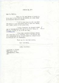 Portada:Carta dirigida a Orville H. Bullitt. Filadelfia (Pensilvania), 15-10-1970