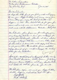Portada:Carta dirigida a Arthur Rubinstein, 29-01-1975