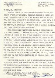 Portada:Carta dirigida a Arthur Rubinstein, 22-03-1976