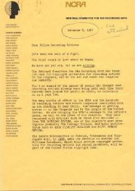 Portada:Carta dirigida a Arthur Rubinstein. Beverly Hills (California), 08-12-1967