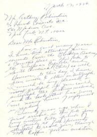 Portada:Carta dirigida a Arthur Rubinstein, 17-03-1976