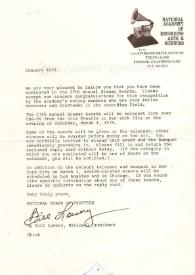Portada:Carta dirigida a Arthur Rubinstein. California