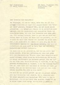 Portada:Carta dirigida a Arthur Rubinstein. Sao Paulo (Brasil), 15-10-1974