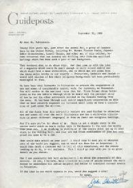 Portada:Carta dirigida a Arthur Rubinstein. Nueva York, 20-09-1969