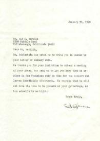 Portada:Carta dirigida a Alf E. Werolin. Nueva York, 30-01-1970