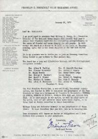 Portada:Carta dirigida a Arthur Rubinstein, 22-01-1970