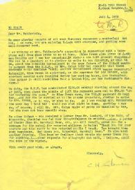 Portada:Carta dirigida a Arthur Rubinstein. Nueva York, 04-06-1969