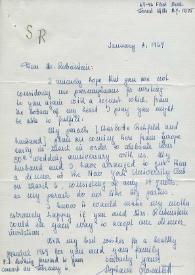 Portada:Carta dirigida a Arthur Rubinstein. Forest Hills (Nueva York), 04-01-1969