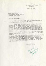Portada:Carta dirigida a Marjorie Simmerling. París (Francia), 19-09-1967