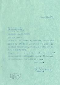 Portada:Carta dirigida a Bea Warrand. Nueva York, 22-01-1977