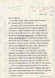Portada:Carta dirigida a Arthur Rubinstein, 02-04-1976