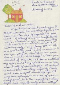 Portada:Carta dirigida a Arthur Rubinstein. San Antonio, 06-02-1976