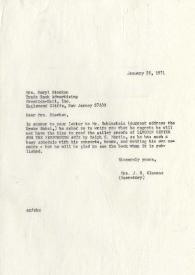 Portada:Carta dirigida a Meryl Riecken. Nueva York, 20-01-1971