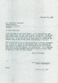 Portada:Carta dirigida a Gottfried Reinhardt, 29-02-1972