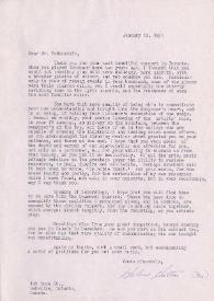 Portada:Carta dirigida a Arthur Rubinstein. Ontario (Canada)