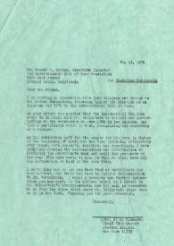 Portada:Carta dirigida a Howard G. Barnes. Nueva York, 12-05-1976