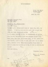 Portada:Carta dirigida a Frances Cohan. Nueva York, 11-04-1967