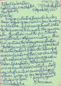 Portada:Carta dirigida a Arthur Rubinstein, 14-03-1971