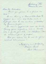 Portada:Carta dirigida a Arthur Rubinstein, 25-11-1970