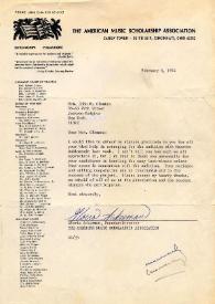 Portada:Carta dirigida a Clara H. Clemans. Cincinnati, Ohio, 06-02-1974