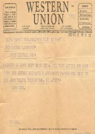 Portada:Telegrama dirigido a Wiktor Labunski, 10-12-1940
