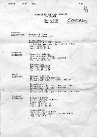 Portada:El fax informa sobre la gira de Sviatoslav Richter por Francia en febrero de 1991.