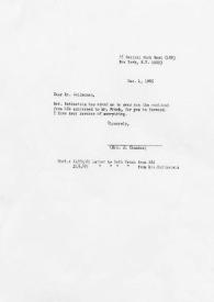 Portada:Carta dirigida al Señor Seidenman. Nueva York, 04-12-1985