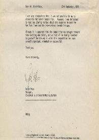 Portada:Carta a J. Bistritzky. Londres (Inglaterra), 23-09-1974