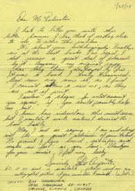 Portada:Carta dirigida a Arthur Rubinstein. Oakville (Canada), 25-01-1978